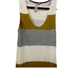 Anthropologie Dolan medium striped lined bodycon asymetrical hem dress